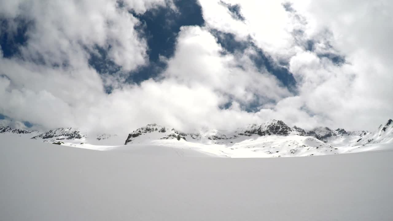 Stock Video Alpinist Walking Towards The Peak Of The Mountain Live Wallpaper For PC