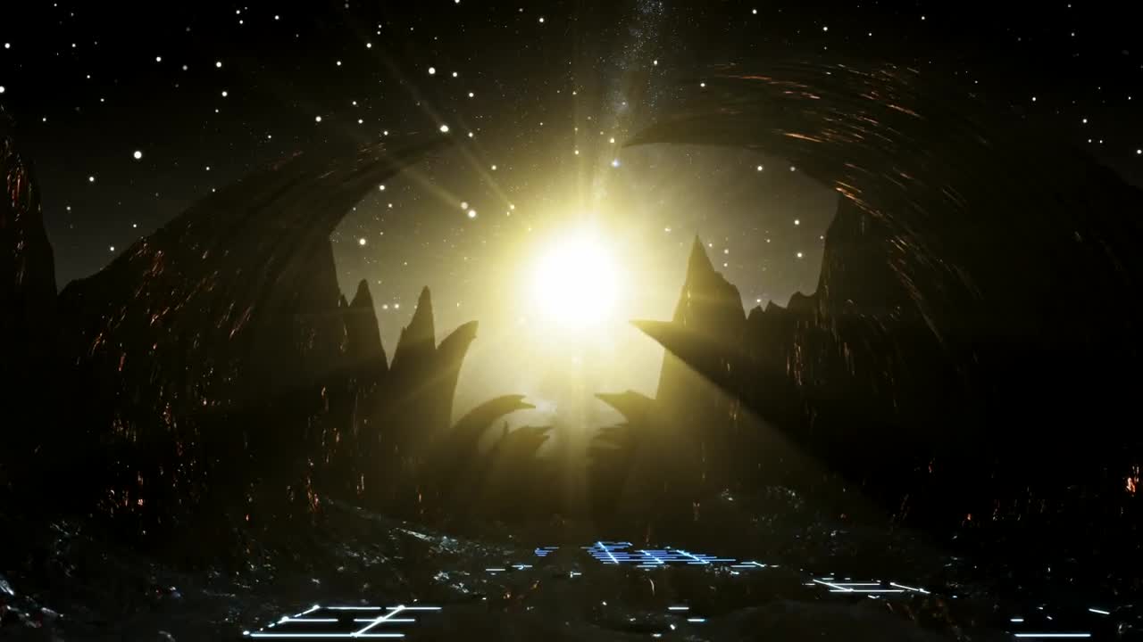 Stock Video Alien World With A Ground Of Luminous Squares Loop Video Live Wallpaper For PC