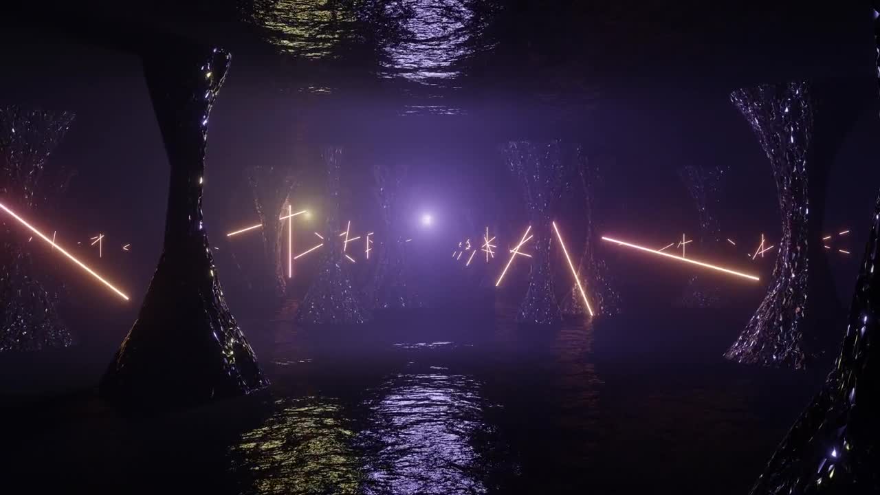 Stock Video Alien Cave With Lasers Live Wallpaper For PC