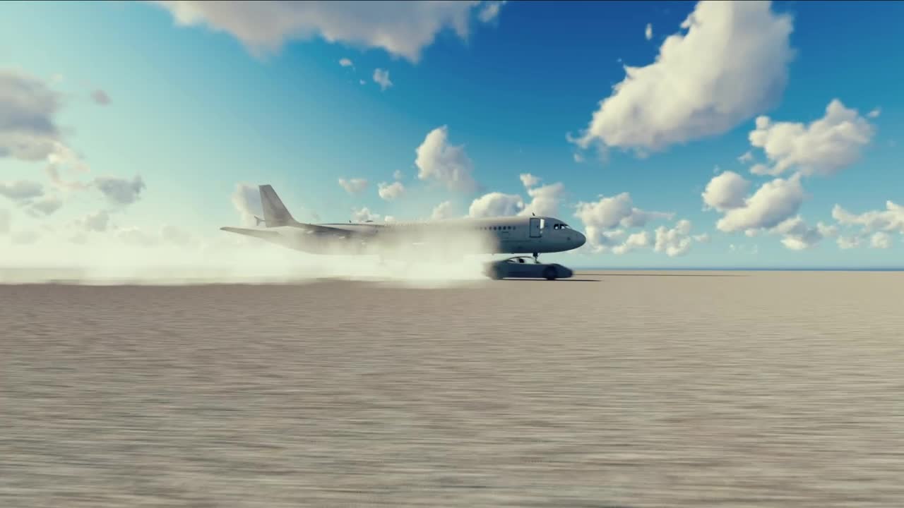 Stock Video Airplane Racing With A Sports Car Live Wallpaper For PC