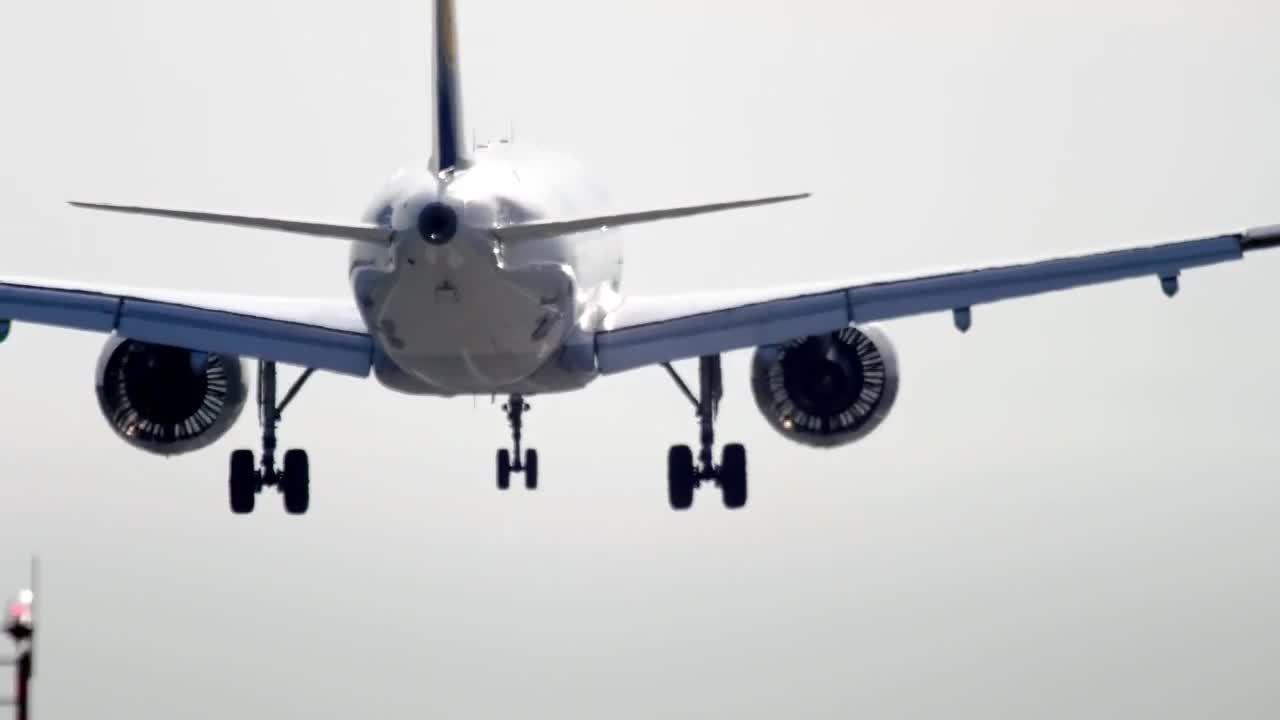 Stock Video Airplane Lands And Wheels Make Smoke Live Wallpaper For PC