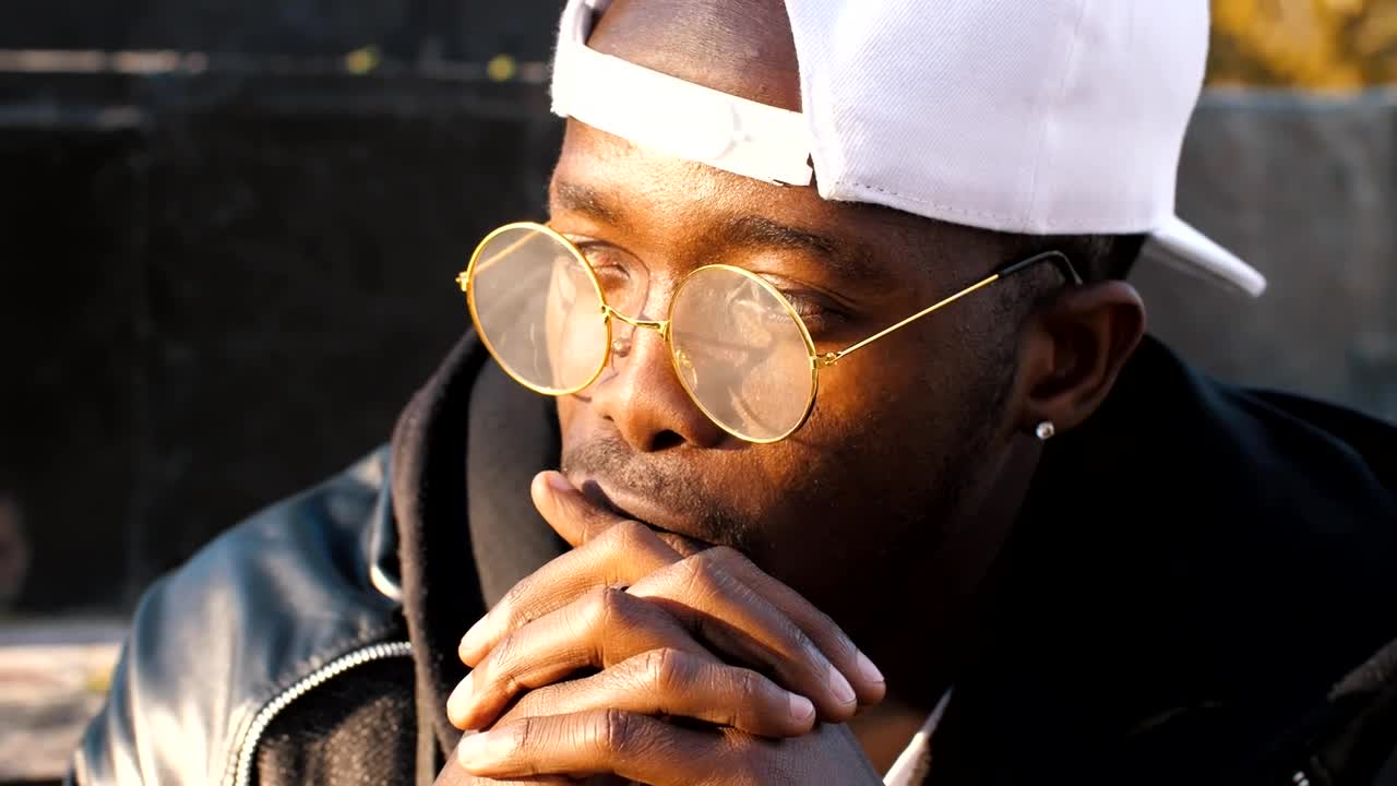 Stock Video African American Man Looking At Horizon Portrait Live Wallpaper For PC