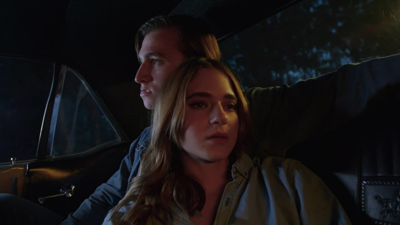Stock Video Affectionate Couple In A Car Hanging Out Together Live Wallpaper For PC