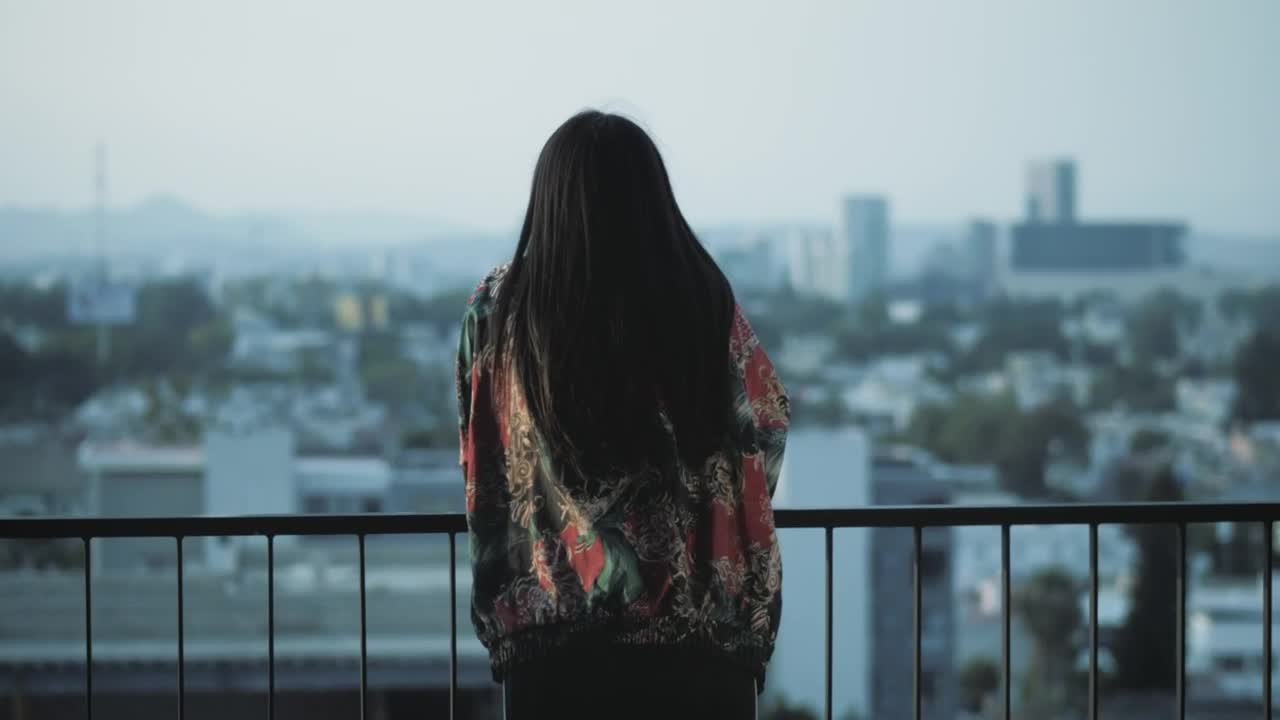 Stock Video A Young Womans Portrait On A Balcony Live Wallpaper For PC