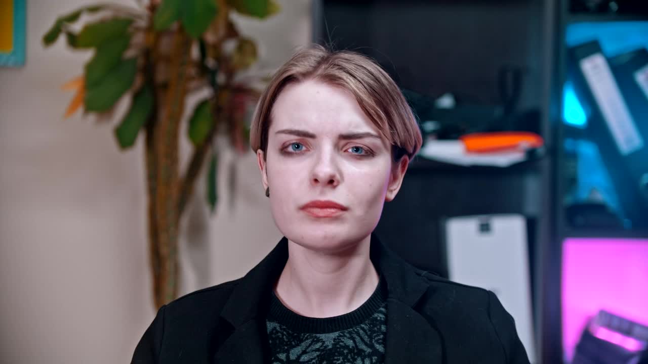 Stock Video A Young Woman Showing Her Disappointment Live Wallpaper For PC