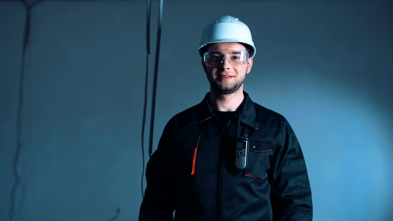 Stock Video A Young Construction Worker Posing For The Camera Live Wallpaper For PC