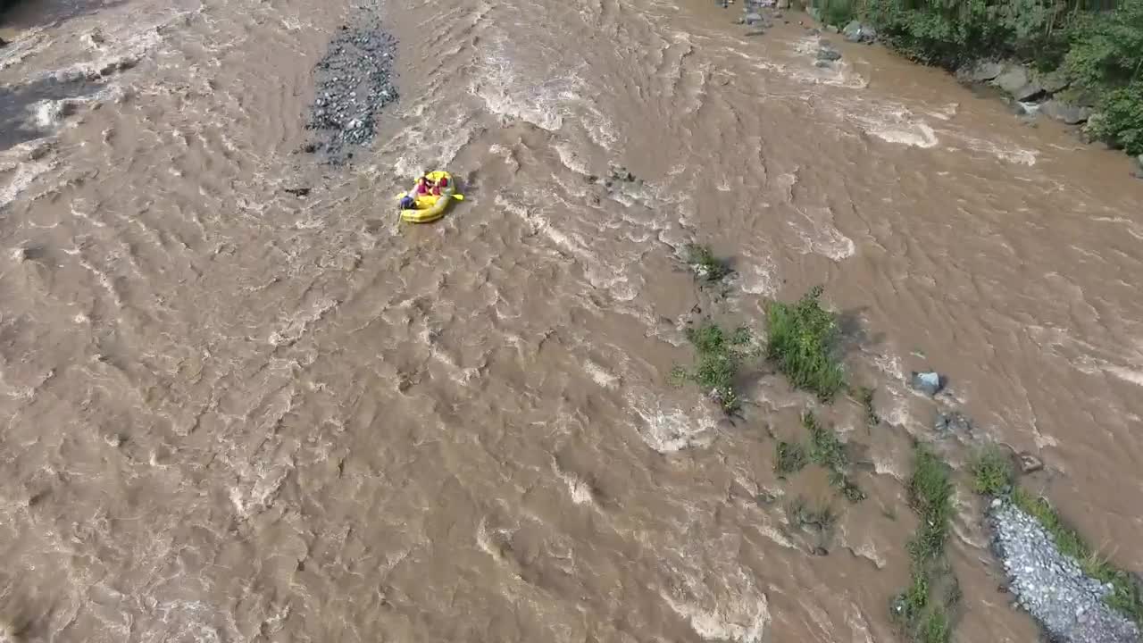 Stock Video A Yellow Boat In The River Rapids Live Wallpaper For PC