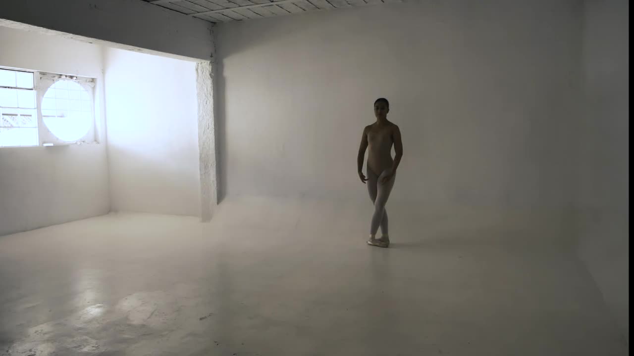 Stock Video A Young Ballerina Dancing In A White Room Live Wallpaper For PC