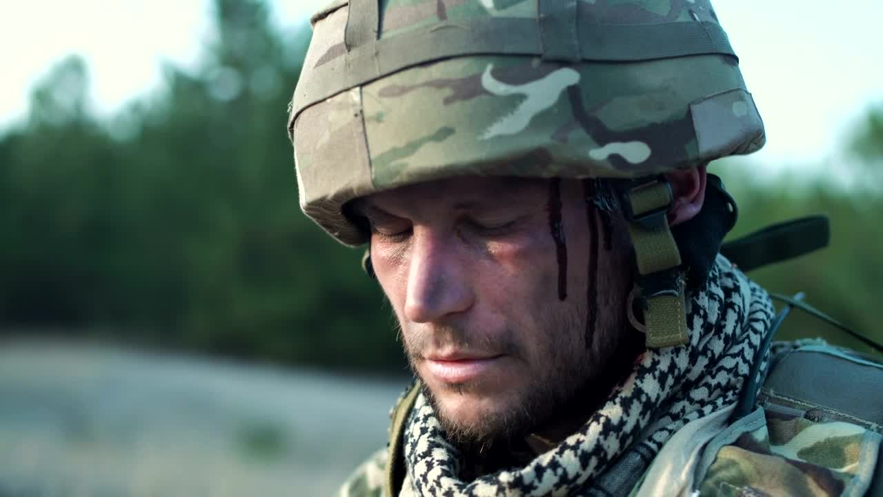 Stock Video A Wounded Soldier Portrait Live Wallpaper For PC