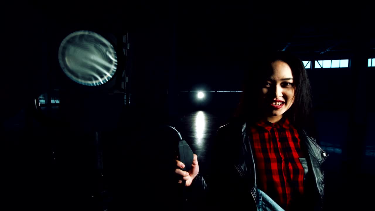 Stock Video A Woman Turns On The Light Live Wallpaper For PC