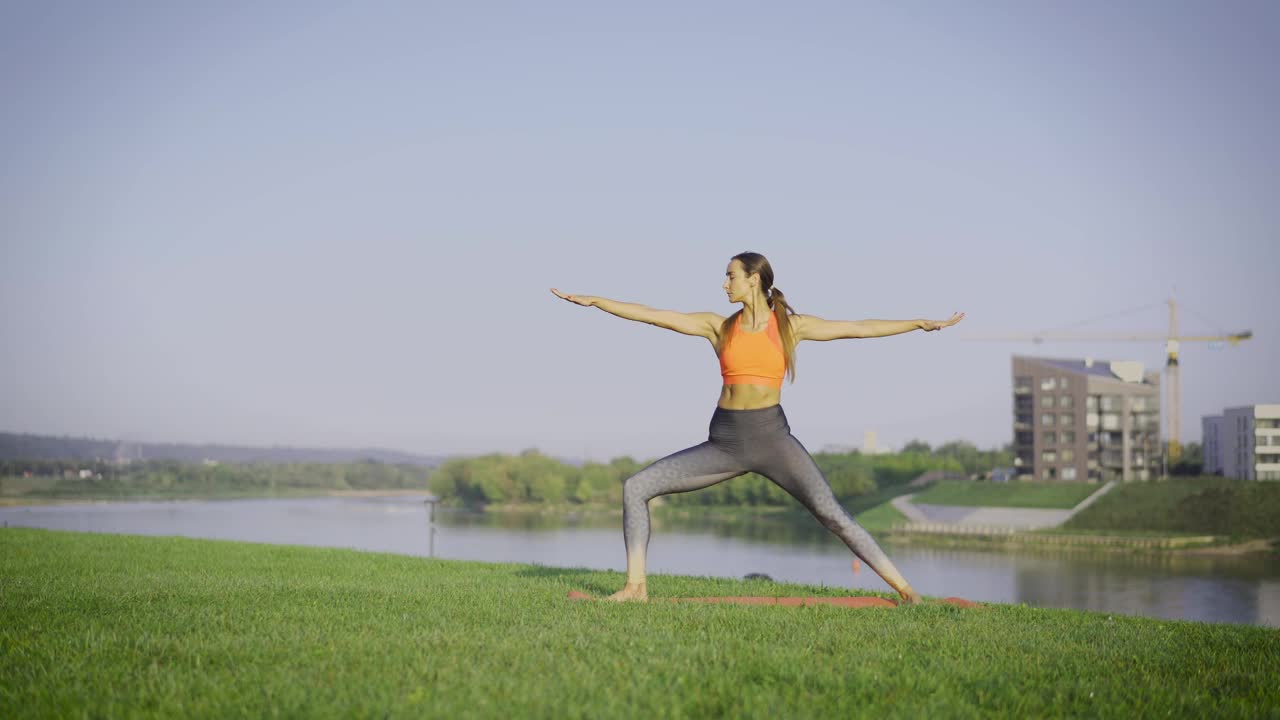 Stock Video A Woman Practicing Yoga Outdoors Live Wallpaper For PC