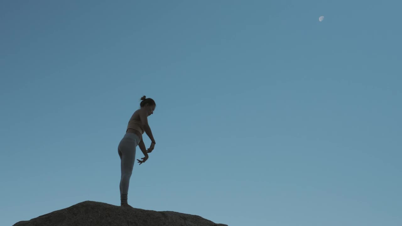 Stock Video A Woman Outdoors Doing Yoga Live Wallpaper For PC