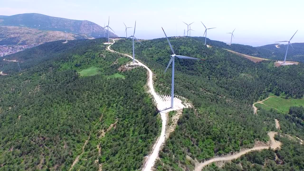 Stock Video A Wind Power Plant In The Hill Live Wallpaper For PC
