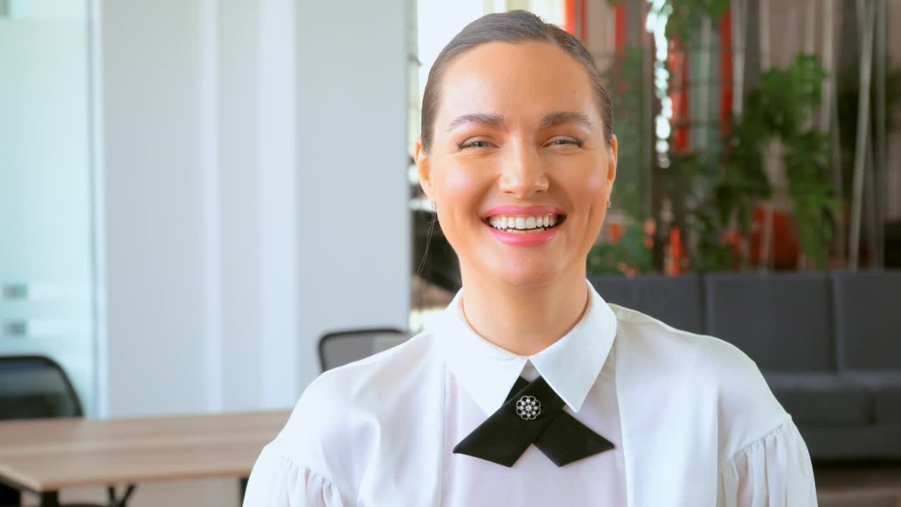 Stock Video A Well Groomed Woman While Laughing Happily Live Wallpaper For PC