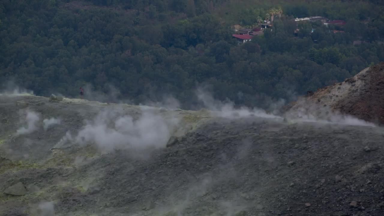 Stock Video A Volcano As Smoke Rises From The Ground Live Wallpaper For PC