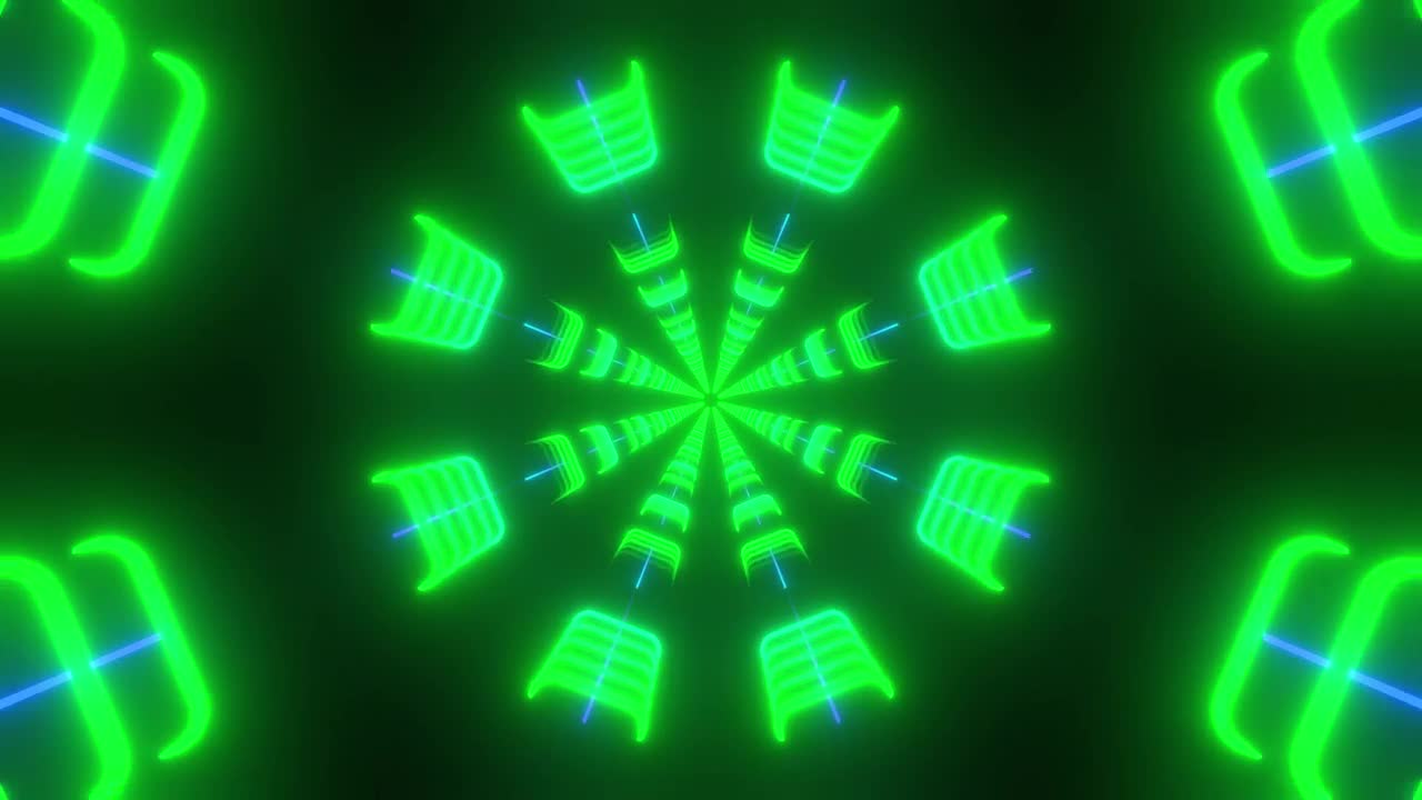 Stock Video A Tube With Neon Lines Green And Blue Live Wallpaper For PC
