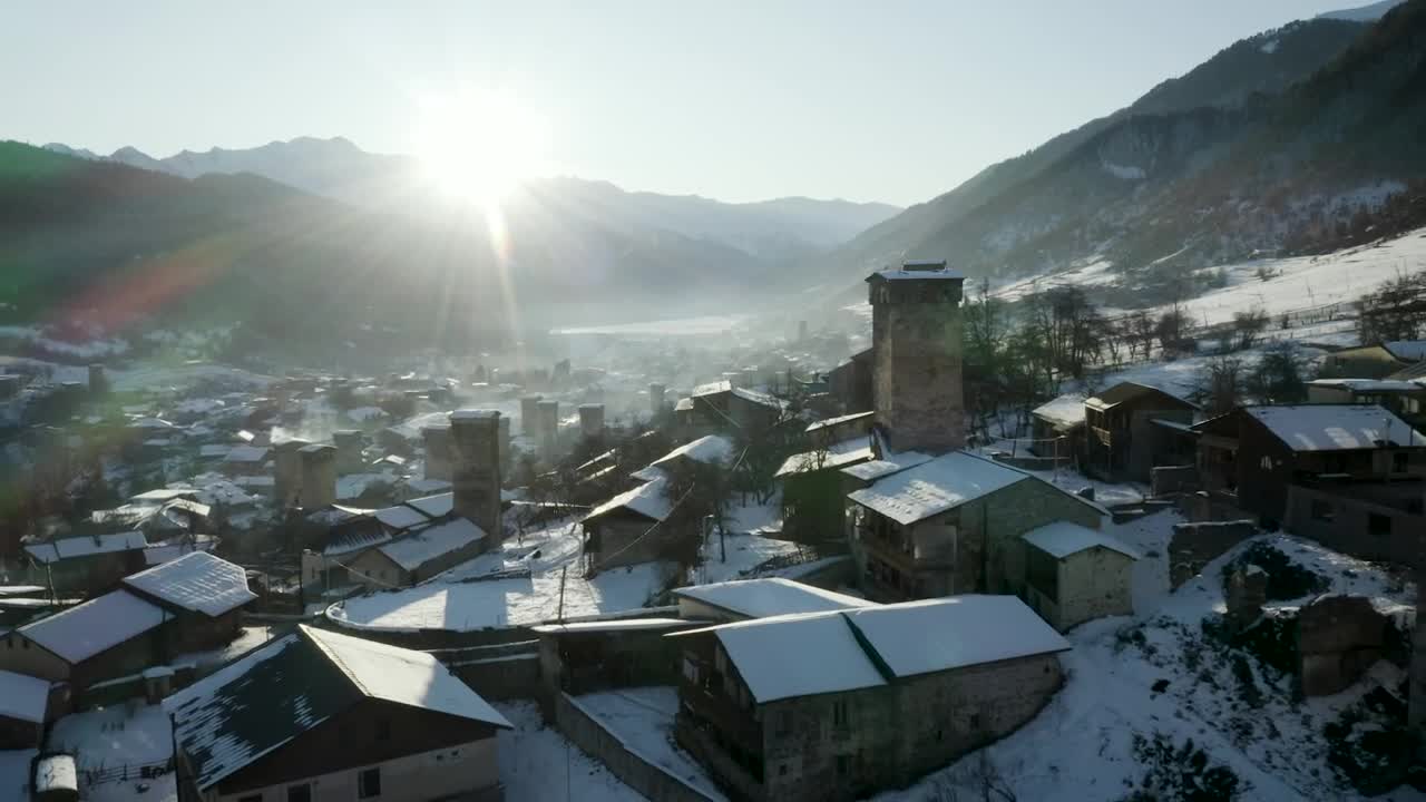 Stock Video A Town Covered In Snow Live Wallpaper For PC