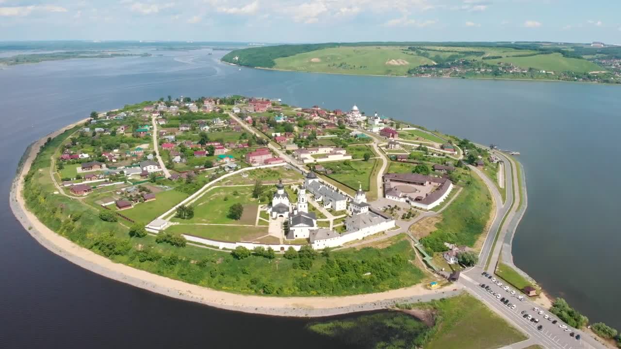 Stock Video A Small Island With Monastery And Houses Live Wallpaper For PC