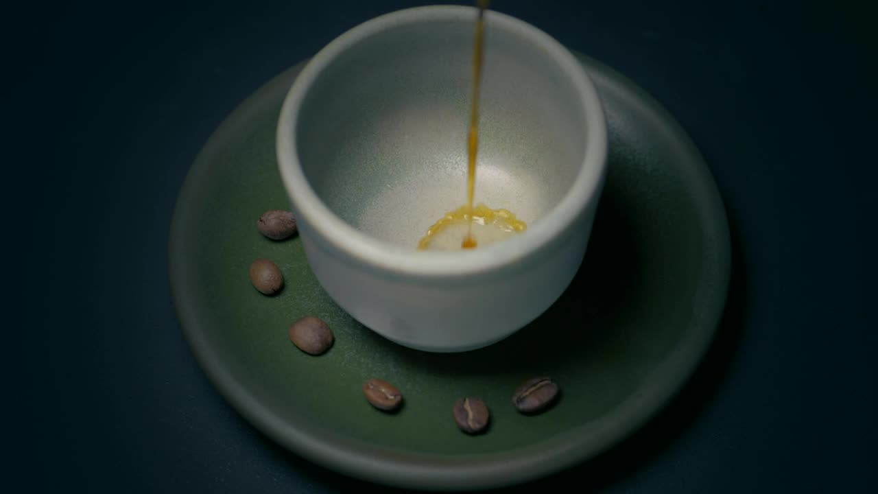 Stock Video A Small Cup Of Coffee Being Filled Live Wallpaper For PC