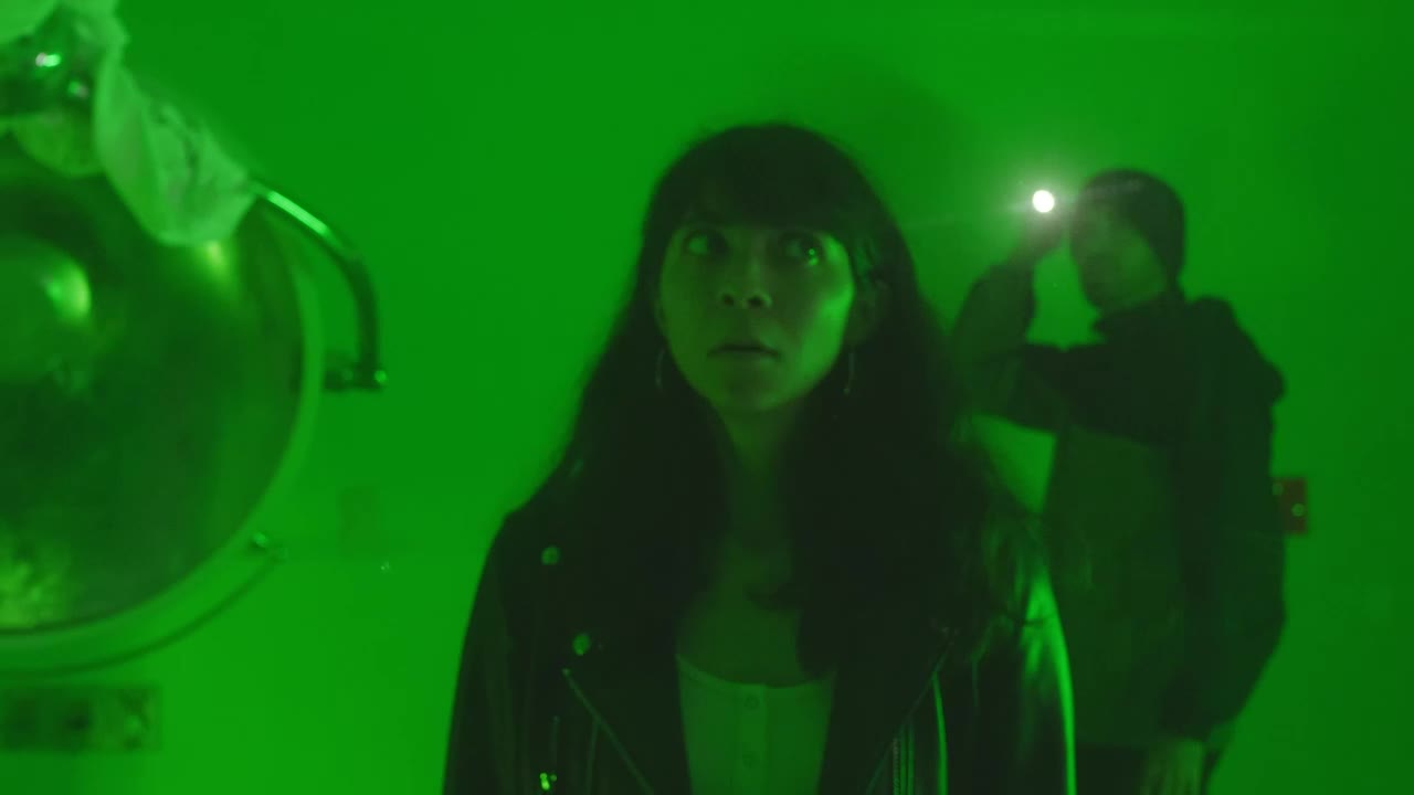 Stock Video A Scared Woman And Man Exploring A Hospital Live Wallpaper For PC