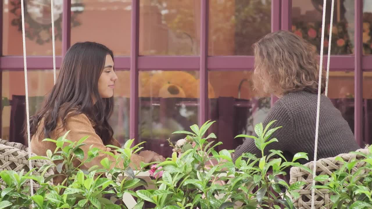 Stock Video A Romantic Date In A Cafe Abroad Live Wallpaper For PC