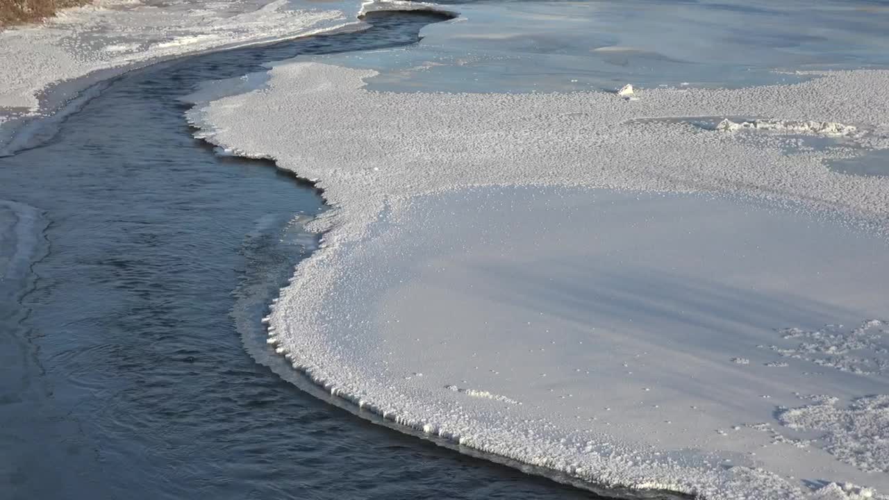 Stock Video A River Flowing Between Frozen Water Live Wallpaper For PC