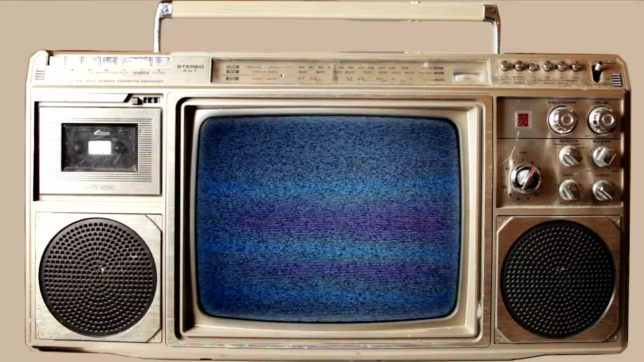 Stock Video A Retro Ghetto Blaster With Built In Television Live Wallpaper For PC