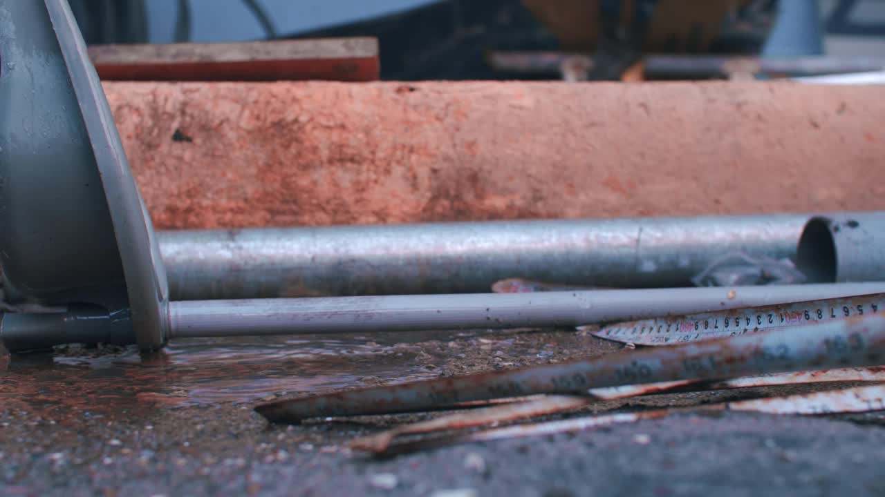 Stock Video A Puddle In A Place With Garbage Live Wallpaper For PC