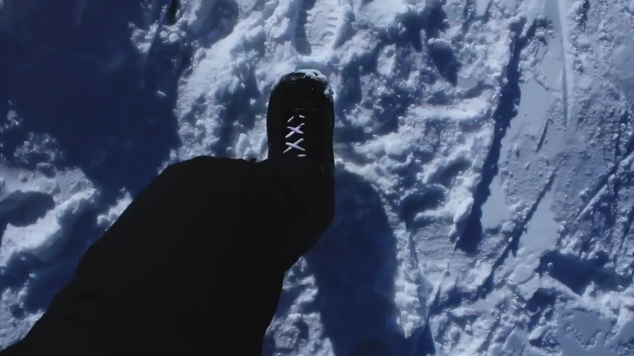 Stock Video A Person Walking On The Snow Live Wallpaper For PC