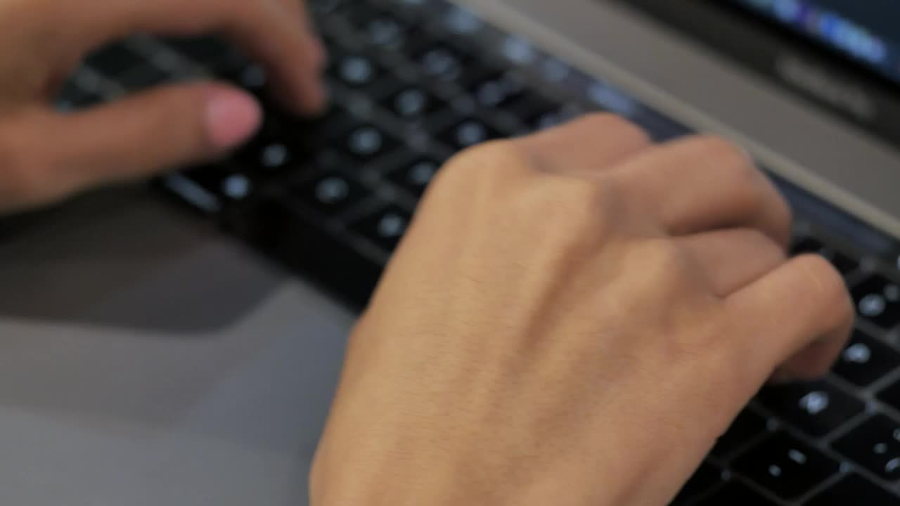 Stock Video A Person Typing On A Laptop Live Wallpaper For PC