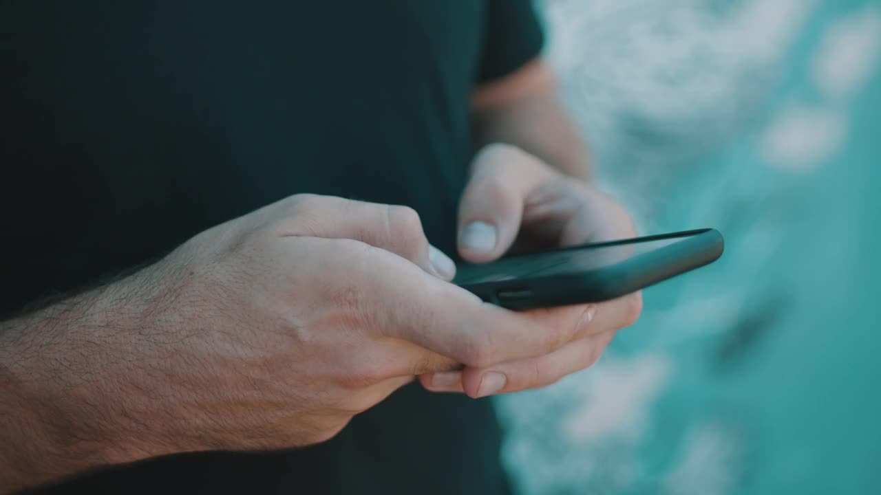 Stock Video A Person Texting On A Smartphone Live Wallpaper For PC