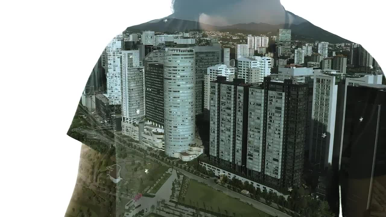 Stock Video A Person Crossing His Arms And A City With Tall Live Wallpaper For PC