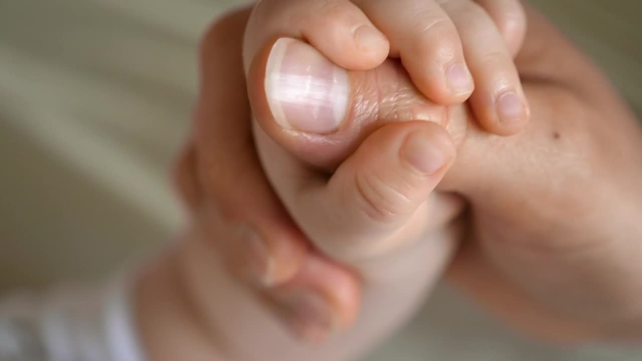 Stock Video A Mothers Hand Holding Her Babys Live Wallpaper For PC
