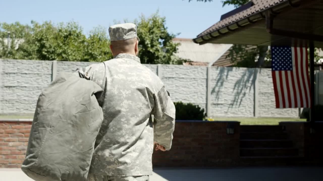 Stock Video A Military Man Returning To His Family Live Wallpaper For PC