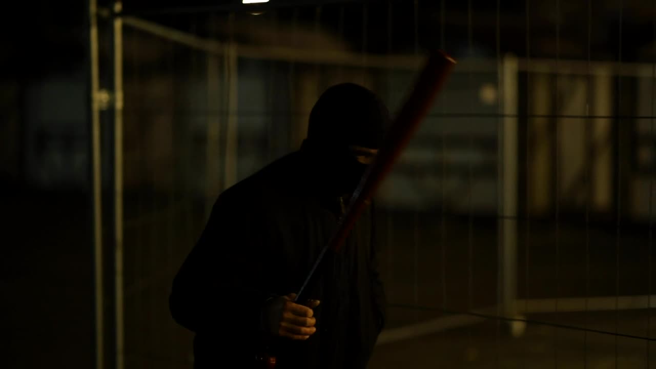 Stock Video A Menacing Gangster With A Baseball Bat Live Wallpaper For PC