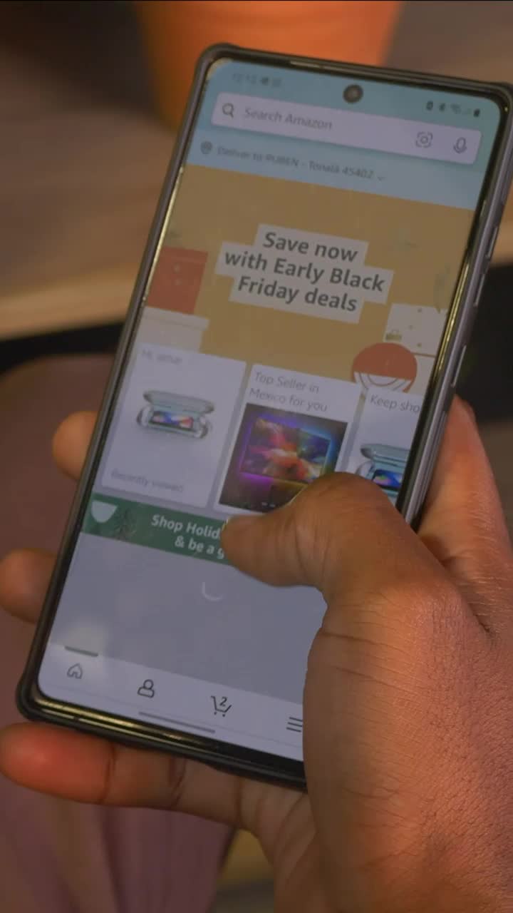 Stock Video A Mans Hand Scrolling On A Sales Page Live Wallpaper For PC