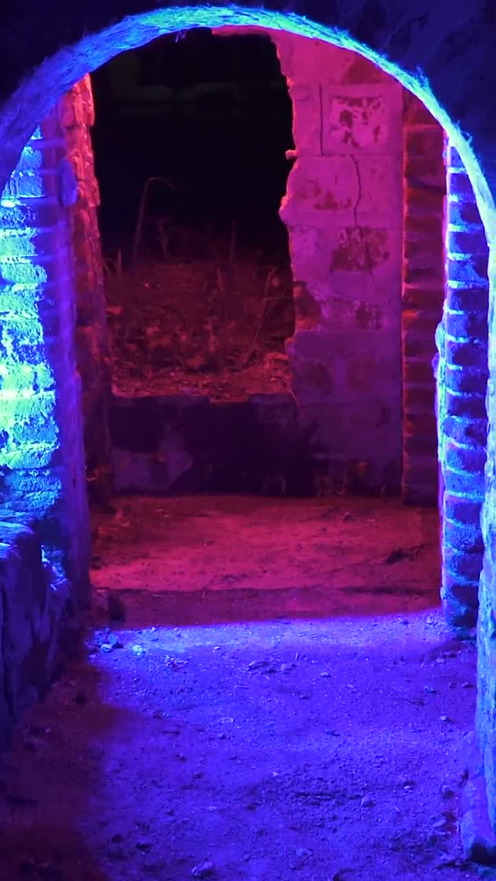 Stock Video A Man Wearing A Mask At Abandoned Property Live Wallpaper For PC