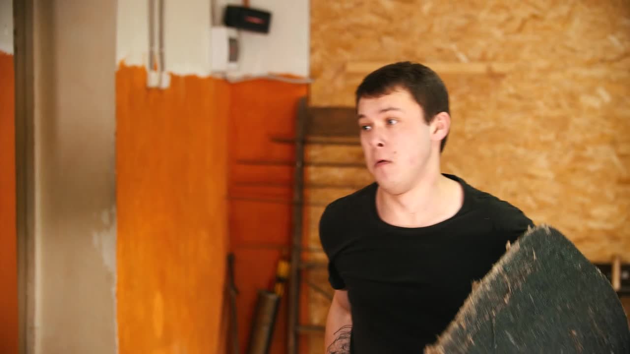 Stock Video A Man Training Sword Fighting Live Wallpaper For PC