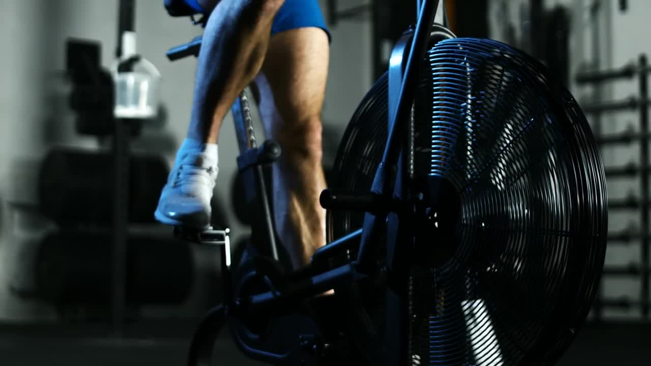 Stock Video A Man Training In An Air Bike Live Wallpaper For PC