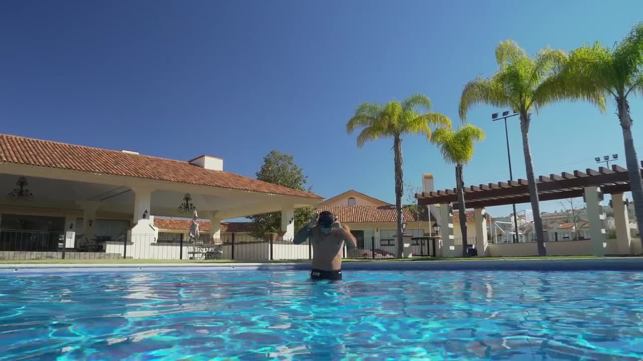 Stock Video A Man Prepares To Swim Live Wallpaper For PC