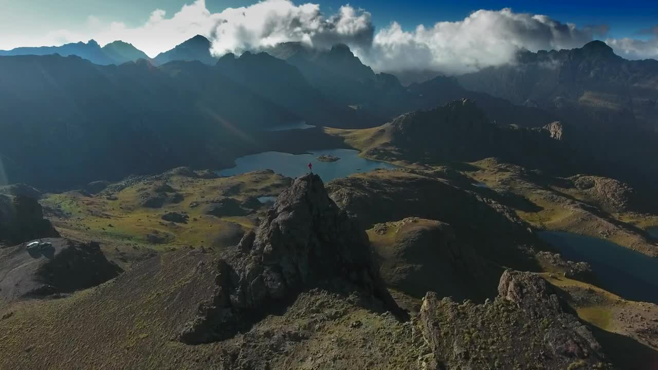 Stock Video A Man On Top Of A Mountain Peak Live Wallpaper For PC