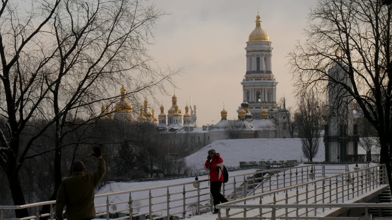 Stock Video A Man Meets His Friend On The Bridge Live Wallpaper For PC