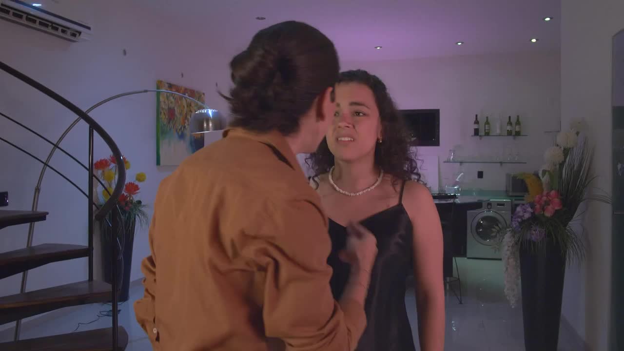 Stock Video A Man Aggressively Yelling At A Woman Live Wallpaper For PC