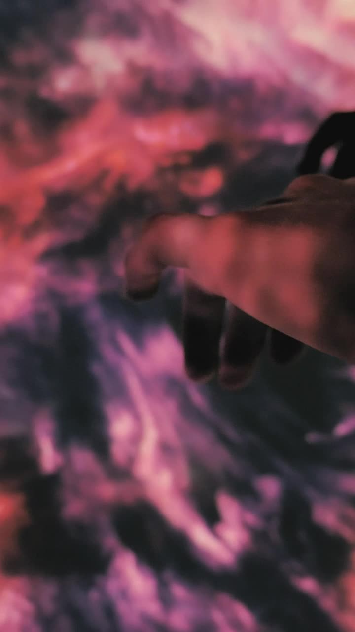 Stock Video A Hand With An Image Of A Projected Nebula Live Wallpaper For PC