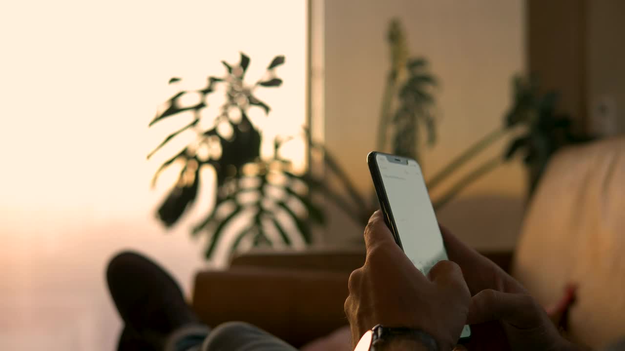 Stock Video A Guy Texting On His Smartphone Live Wallpaper For PC