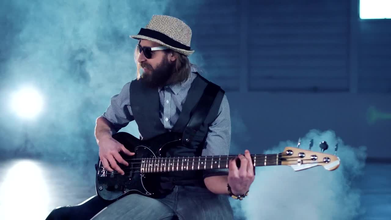 Stock Video A Guitar Player With A Hat Live Wallpaper For PC