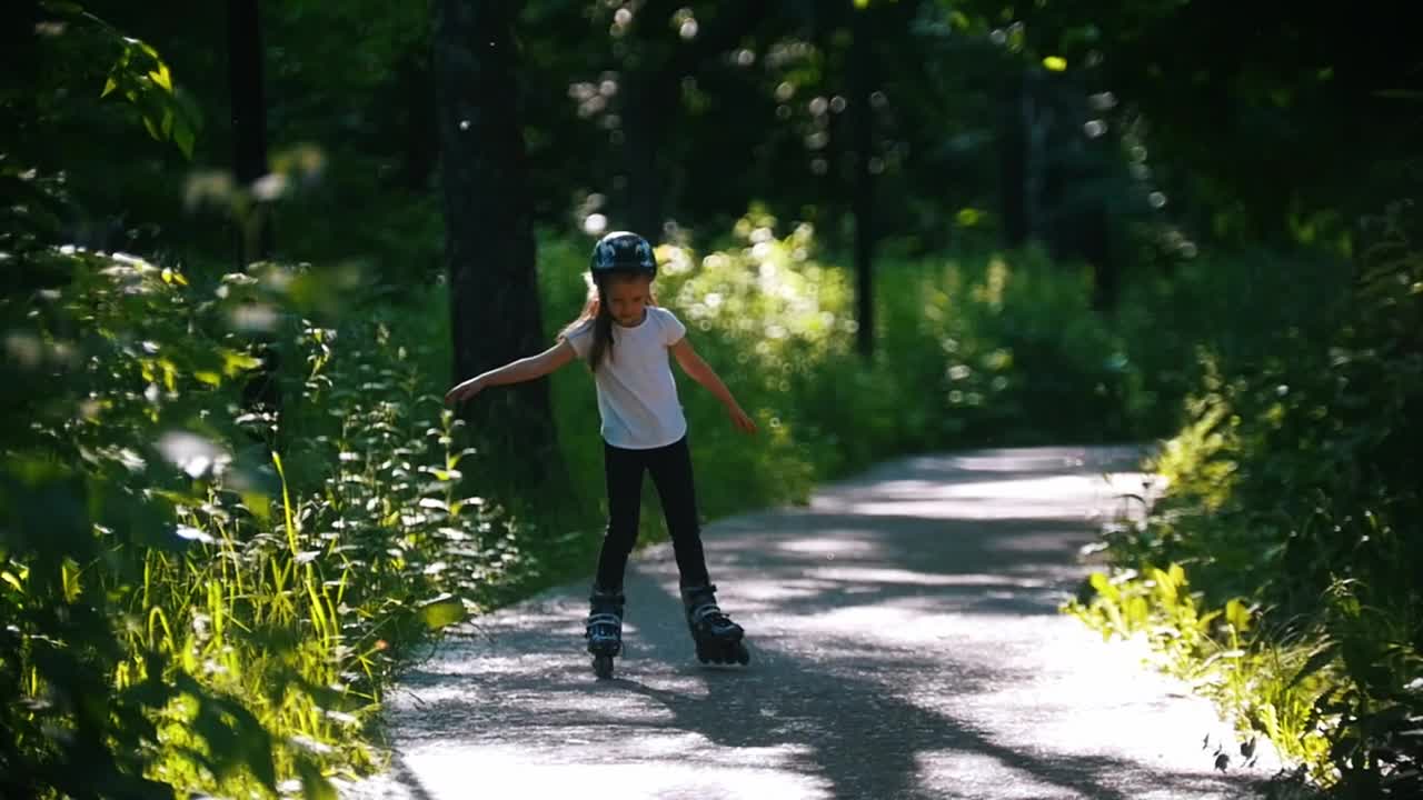 Stock Video A Girl With A Helmet Skating In The Park Live Wallpaper For PC