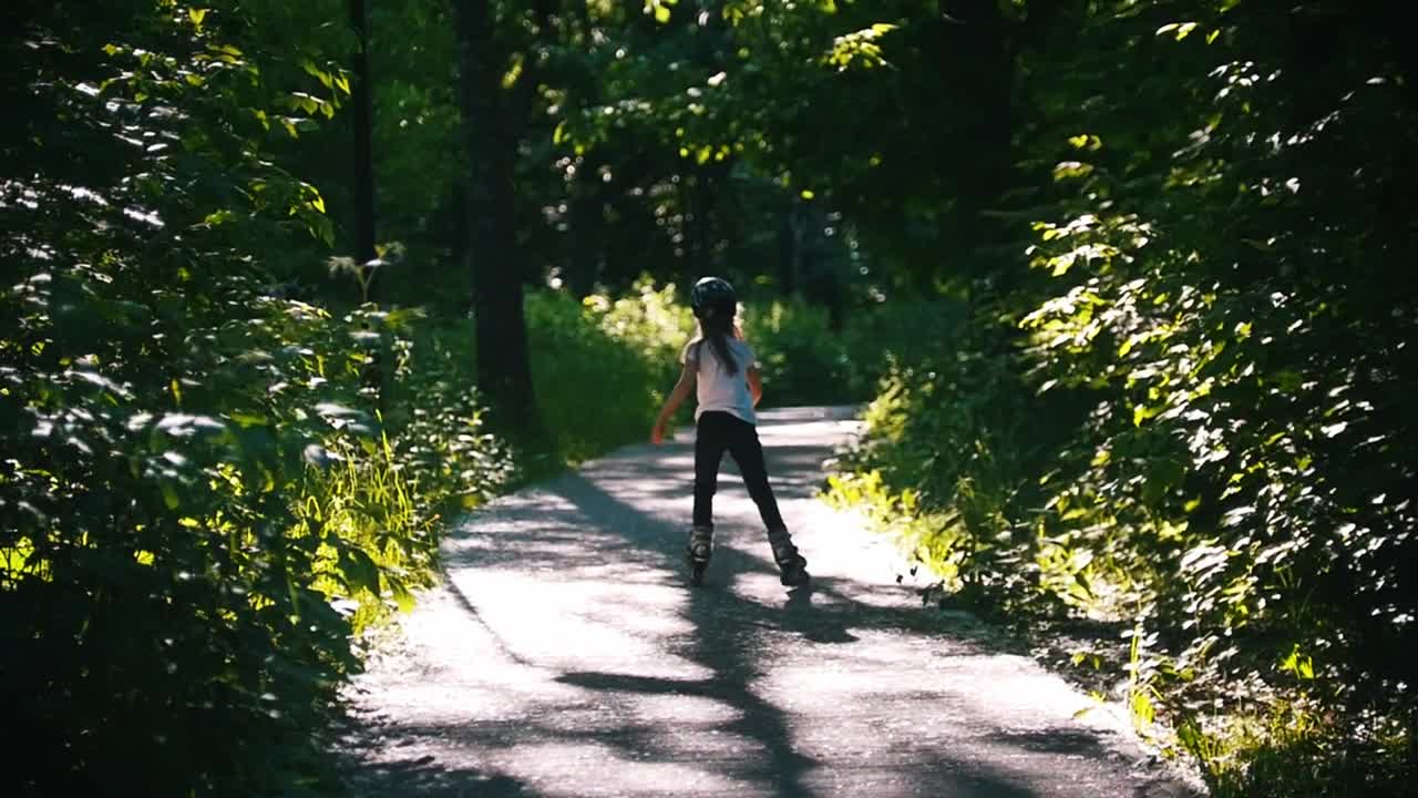 Stock Video A Girl Skating On A Park Road Live Wallpaper For PC