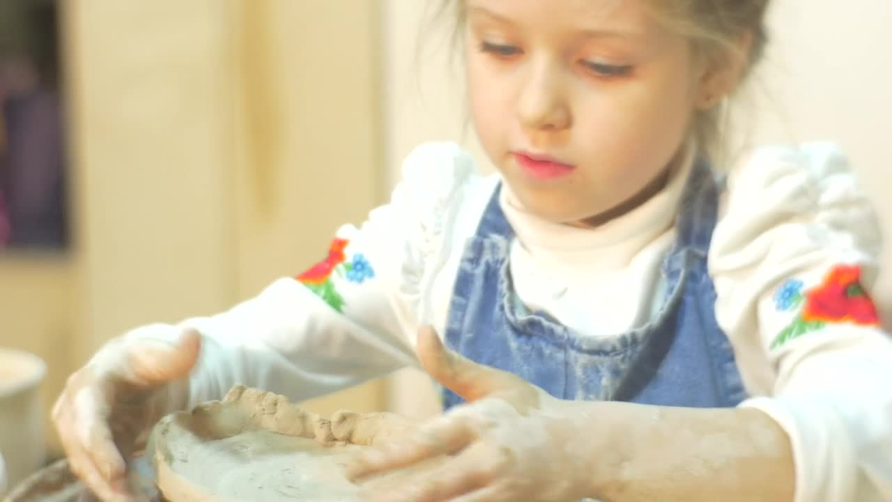 Stock Video A Girl Molding Clay Live Wallpaper For PC