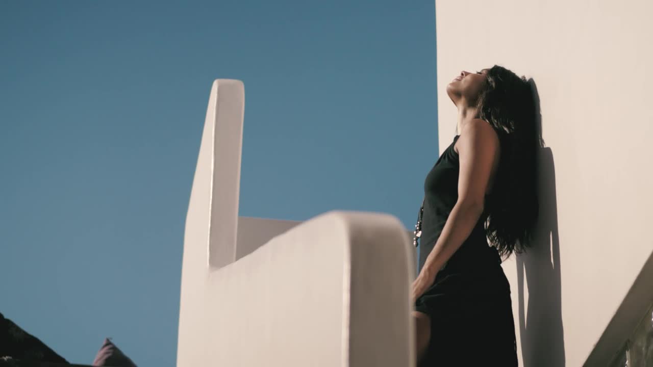 Stock Video A Girl Enjoying A Hotel Room By The Beach Live Wallpaper For PC